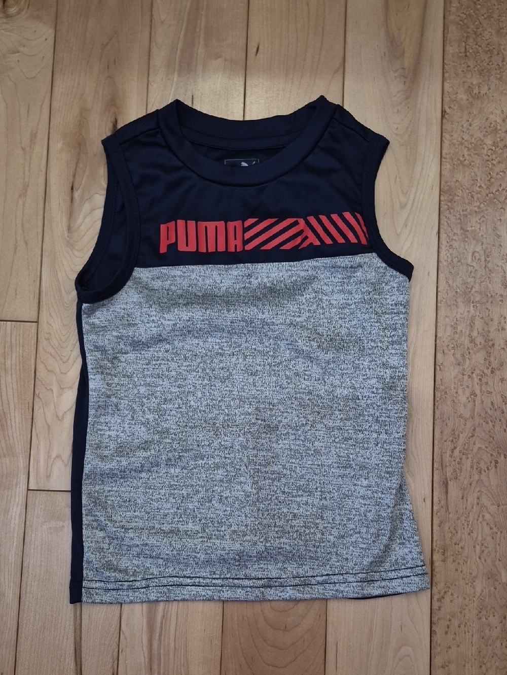 Boys Size 3T Puma Black & Gray Tank with Red Logo